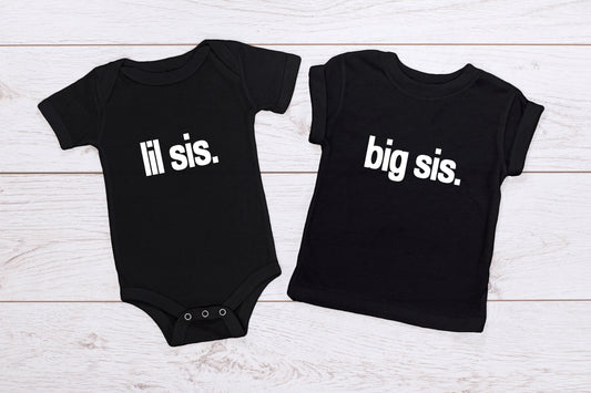 Kid's "Big Bro/ Lil Bro/ Big Sis/ Lil Sis" T-Shirt/ Romper