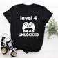 Kid's "Level (Insert Age) Unlocked" Birthday xbox T-Shirt