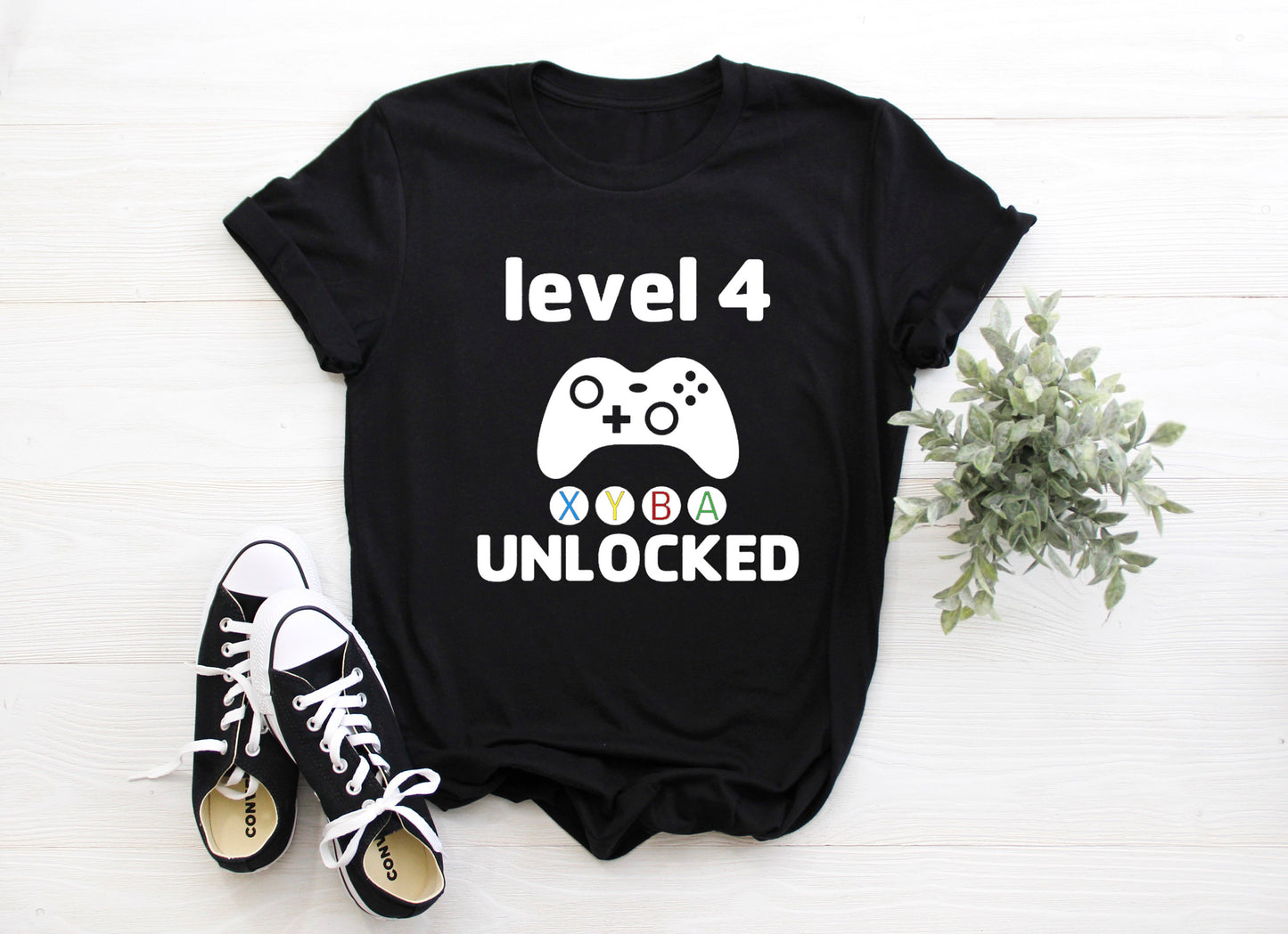 Kid's "Level (Insert Age) Unlocked" Birthday xbox T-Shirt