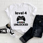 Kid's "Level (Insert Age) Unlocked" Birthday xbox T-Shirt