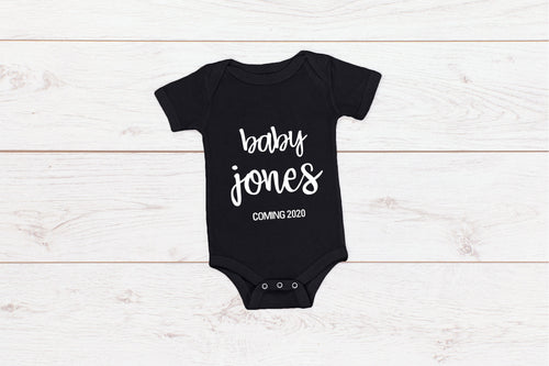 Baby Announcement "Baby (Insert Name) EST. (Insert Year)/ Coming (Insert Year)"