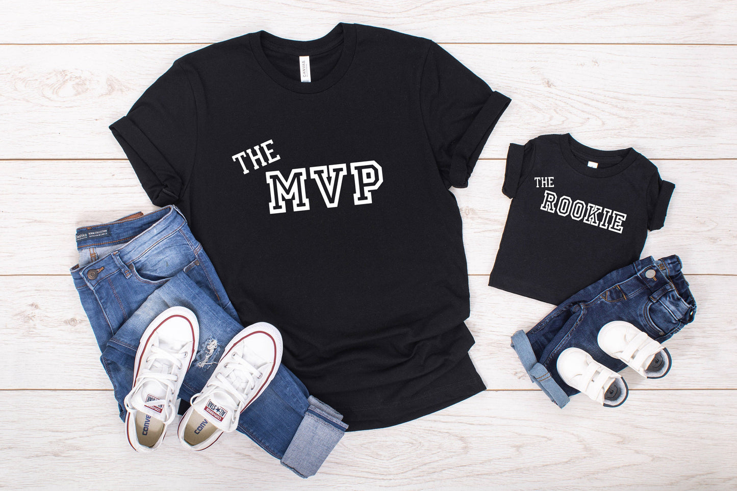 Adult/ Toddler/ Baby T-Shirt/ Romper "The MVP/ The Rookie/ The GOAT/ The Hall of Famer/ The Future First Round Pick"