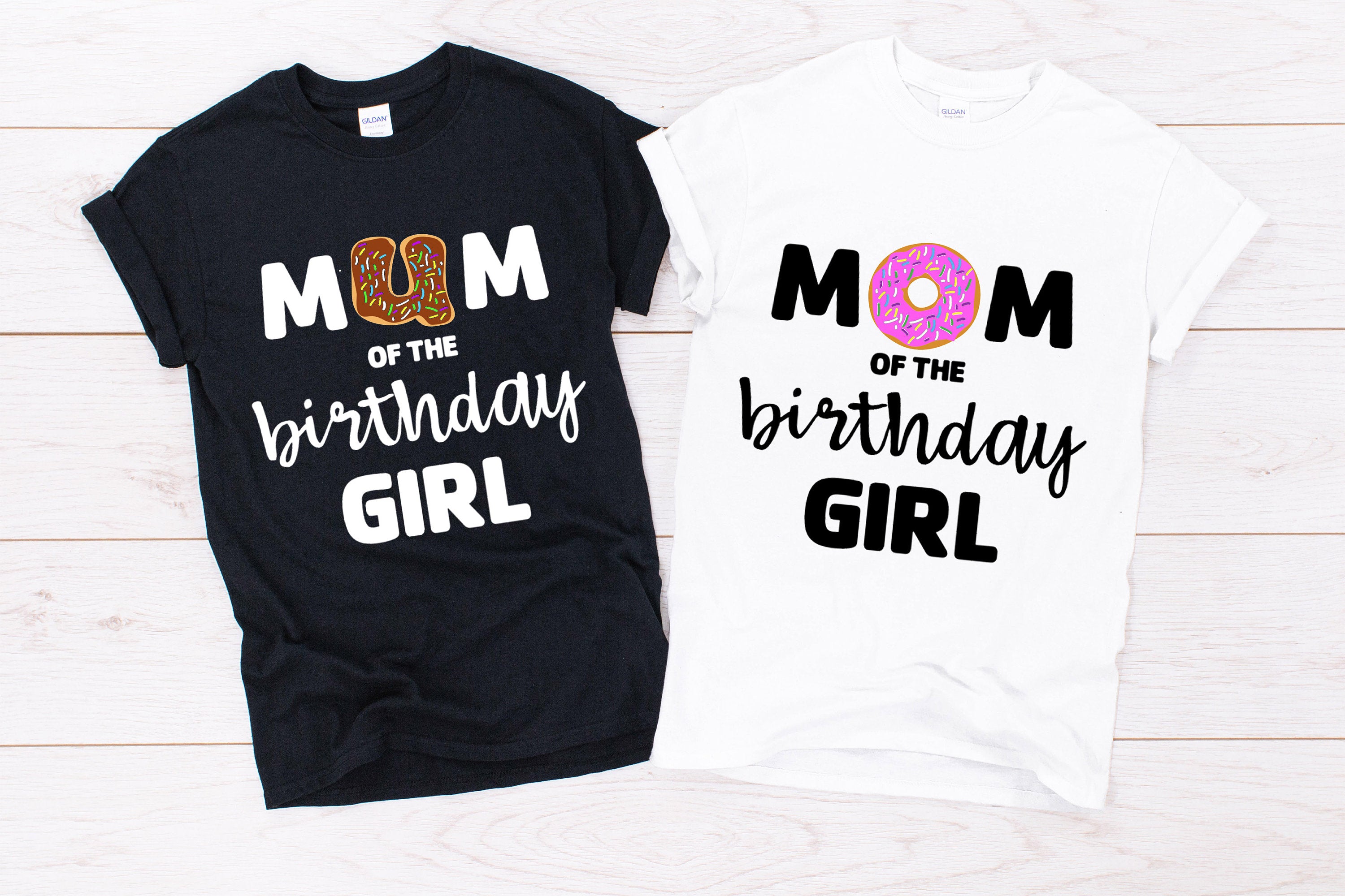 Donut Mum/ Mom/ Dad of the Birthday Girl T-Shirt