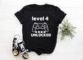Kid's "Level (Insert Age) Unlocked" Birthday Playstation T-Shirt