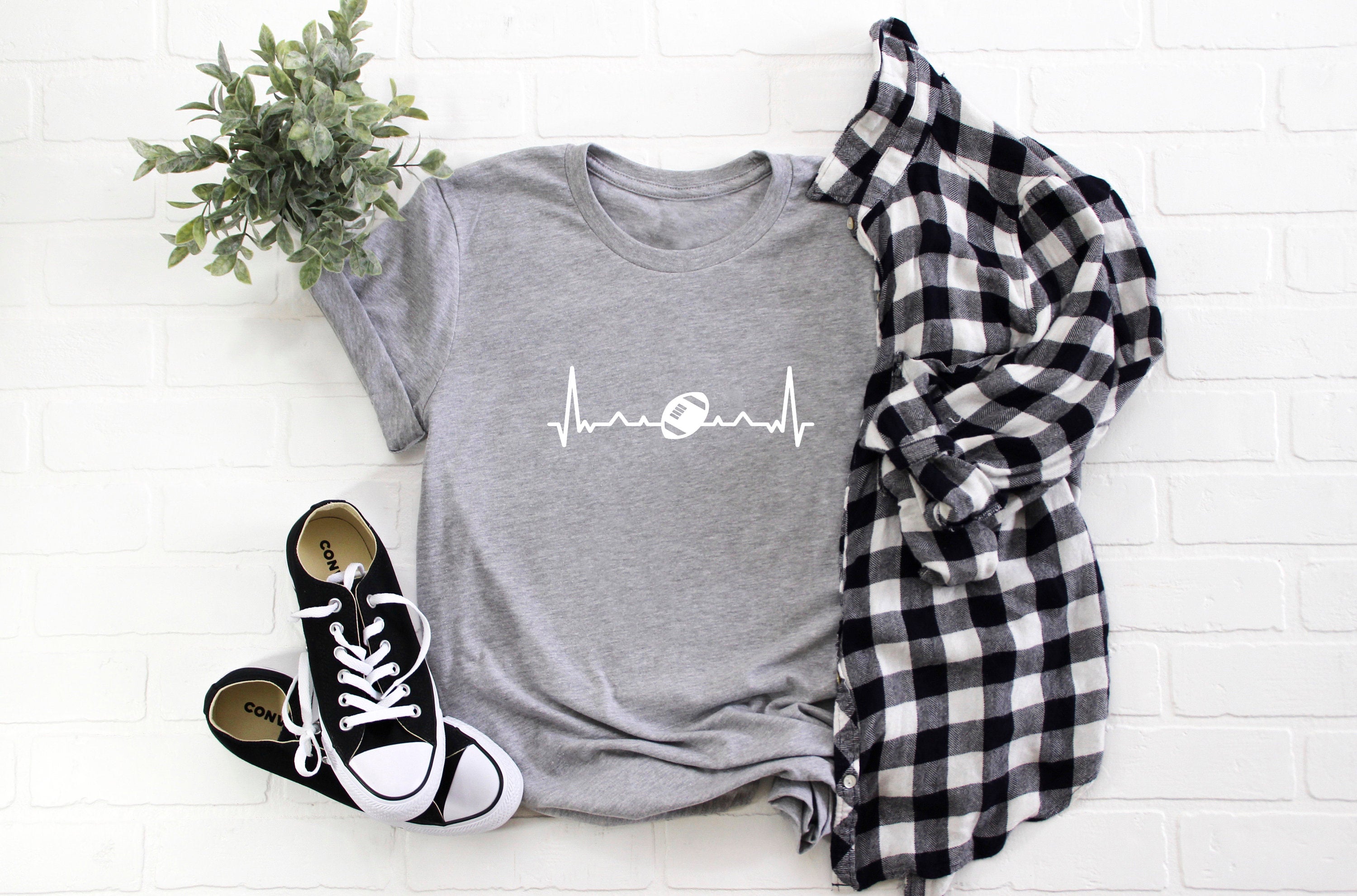 Kid's Football Heartbeat T-Shirt/ Romper
