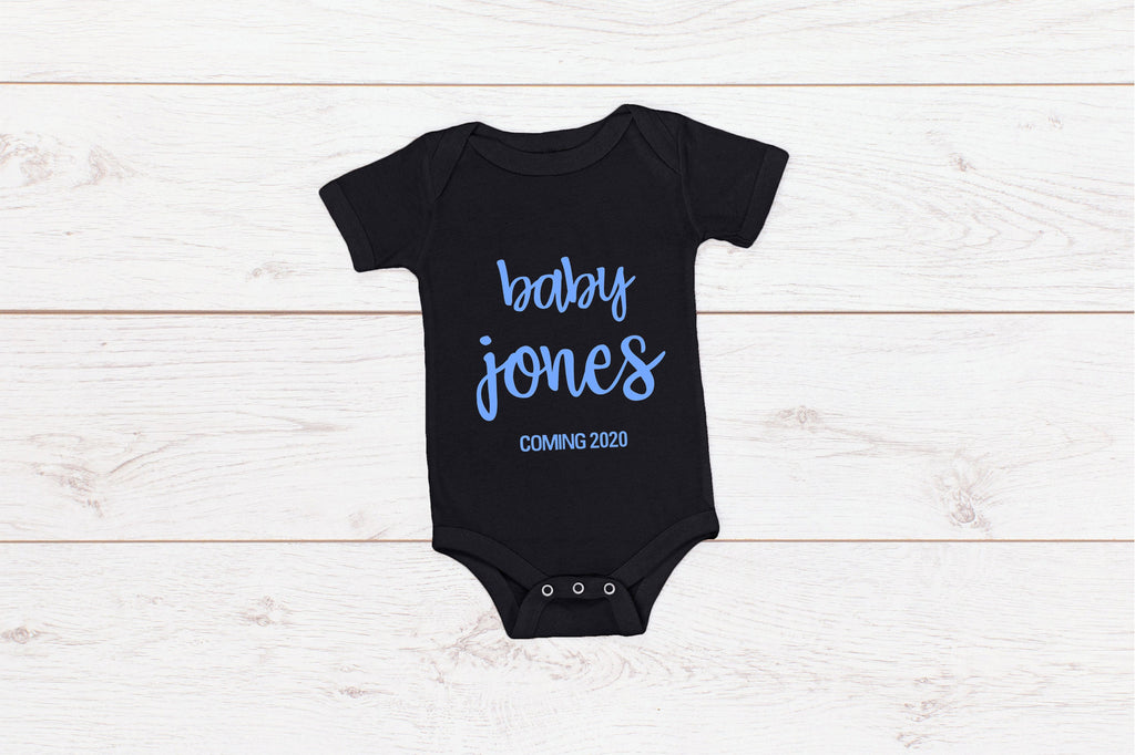 Baby Announcement "Baby (Insert Name) EST. (Insert Year)/ Coming (Insert Year)"
