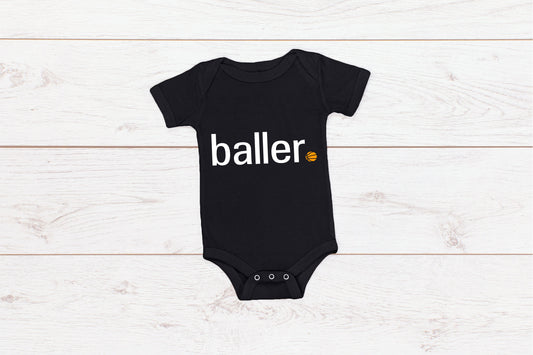 Kid's/ Baby "Baller" T Shirt/ Romper