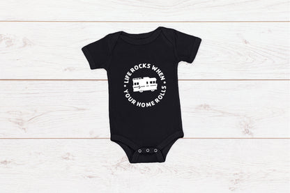 Life Rocks When Your Home Rolls Caravan/ RV Adult/ Toddler/ Baby T-Shirt/ Romper