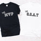 Adult/ Toddler/ Baby T-Shirt/ Romper "The MVP/ The Rookie/ The GOAT/ The Hall of Famer/ The Future First Round Pick"
