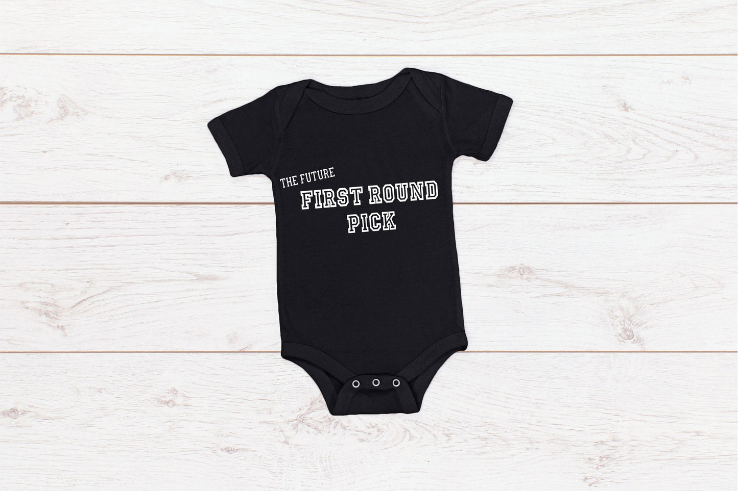 Adult/ Toddler/ Baby T-Shirt/ Romper "The MVP/ The Rookie/ The GOAT/ The Hall of Famer/ The Future First Round Pick"