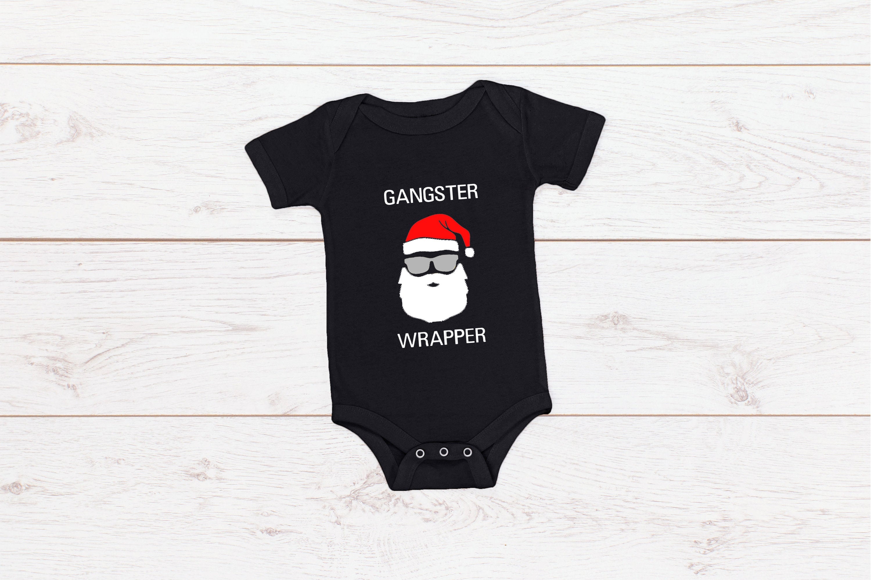 Gangster Wrapper Santa Adult/ Kid's/ Baby Christmas T-Shirt/ Romper