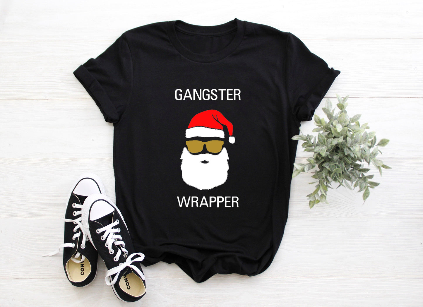 Gangster Wrapper Santa Adult/ Kid's/ Baby Christmas T-Shirt/ Romper