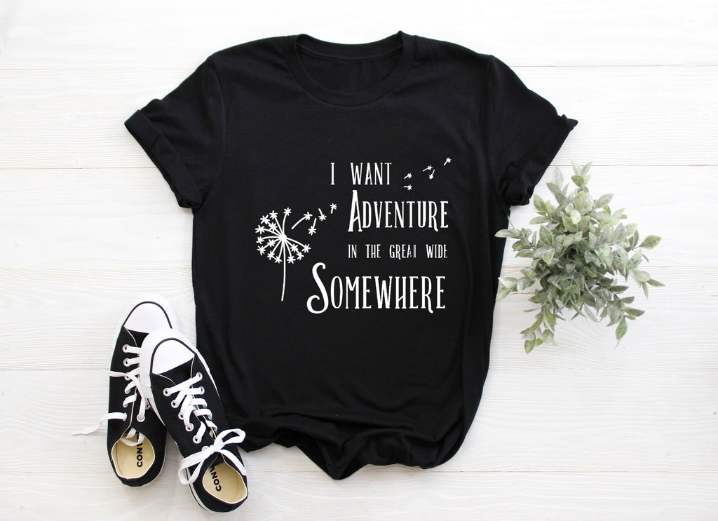 I Want Adventure in the Great Wide Somewhere ( Beauty and the Beast) Adult/ Kid's / Baby T-Shirt/ Romper