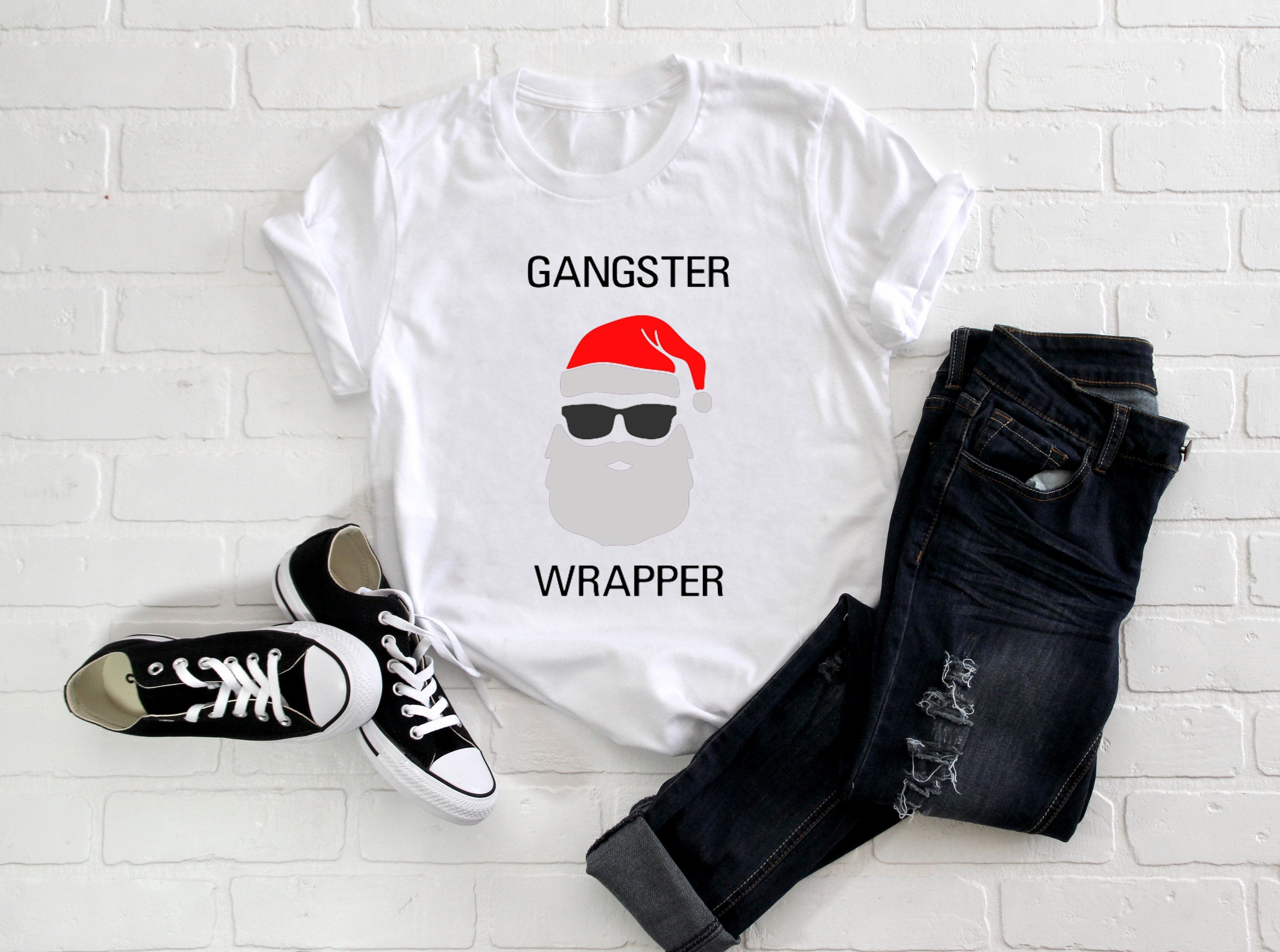 Gangster Wrapper Santa Adult/ Kid's/ Baby Christmas T-Shirt/ Romper