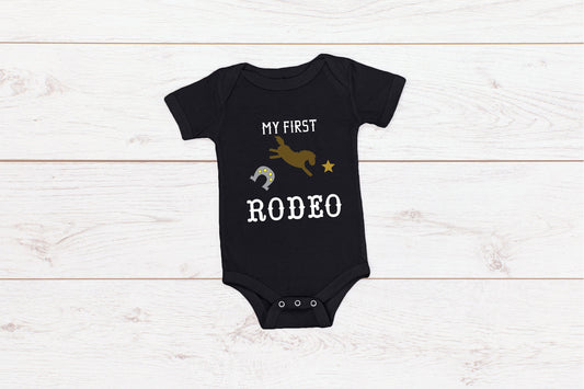 Baby First Birthday Romper "My First Rodeo"