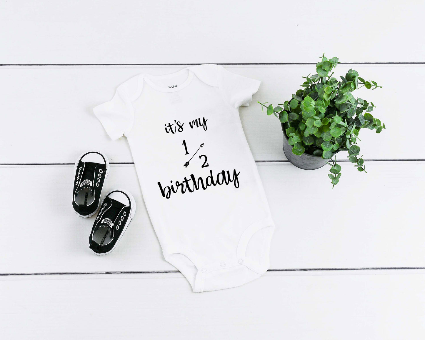 Baby Half Birthday Romper "It's my 1/2 Birthday"