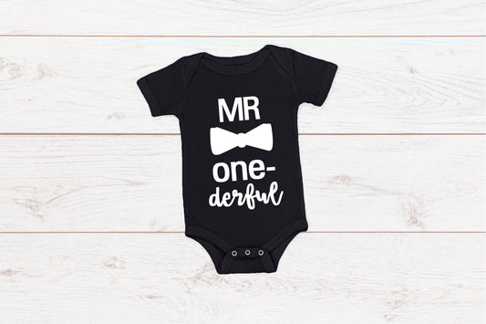 Baby First Birthday Romper/ T-Shirt "Mr One-derful"