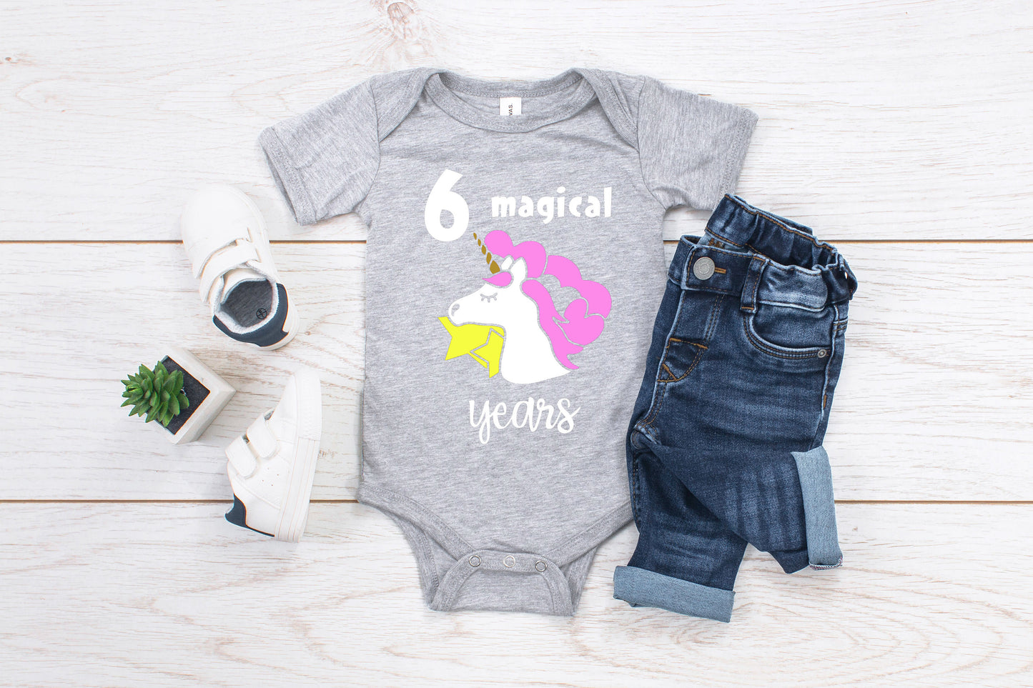Kid's/ Baby "(Insert Age) Magical Years" Unicorn Birthday T-Shirt/ Romper