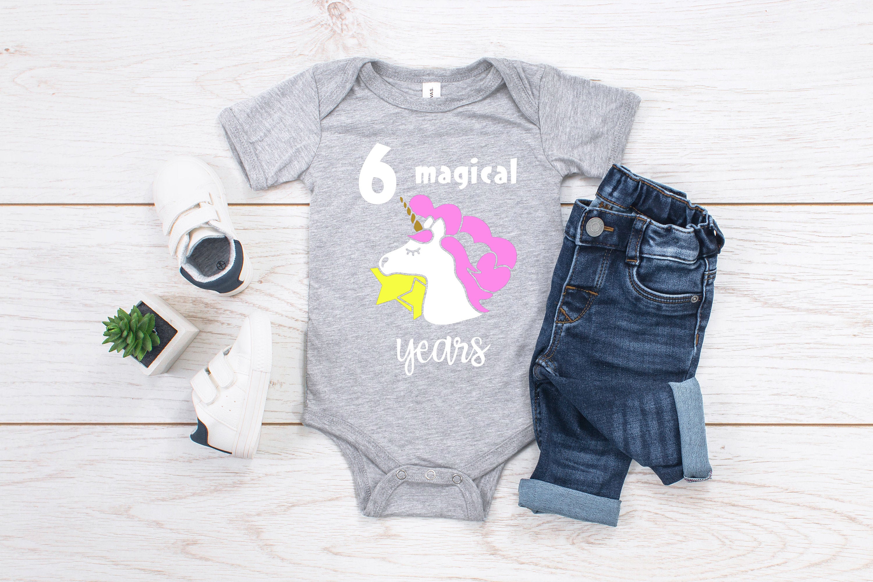 Kid's/ Baby "(Insert Age) Magical Years" Unicorn Birthday T-Shirt/ Romper