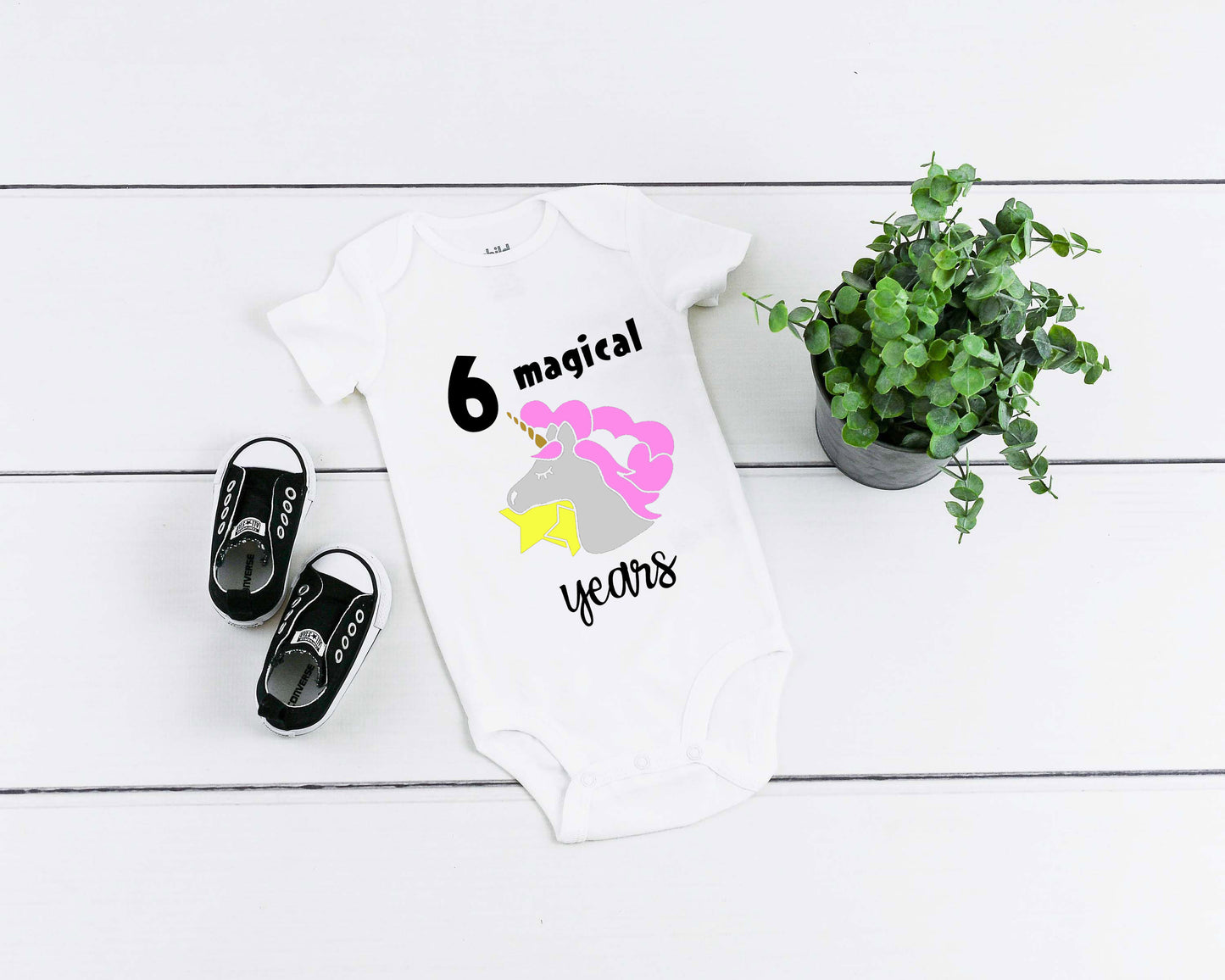 Kid's/ Baby "(Insert Age) Magical Years" Unicorn Birthday T-Shirt/ Romper