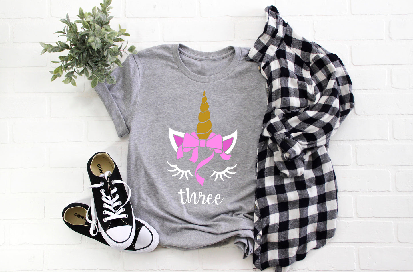 Kid's/ Baby "(Insert Age) " Unicorn Birthday T-Shirt/ Romper