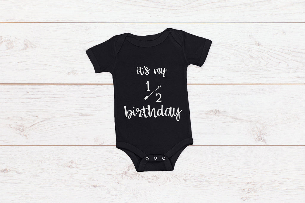 Baby Half Birthday Romper "It's my 1/2 Birthday"