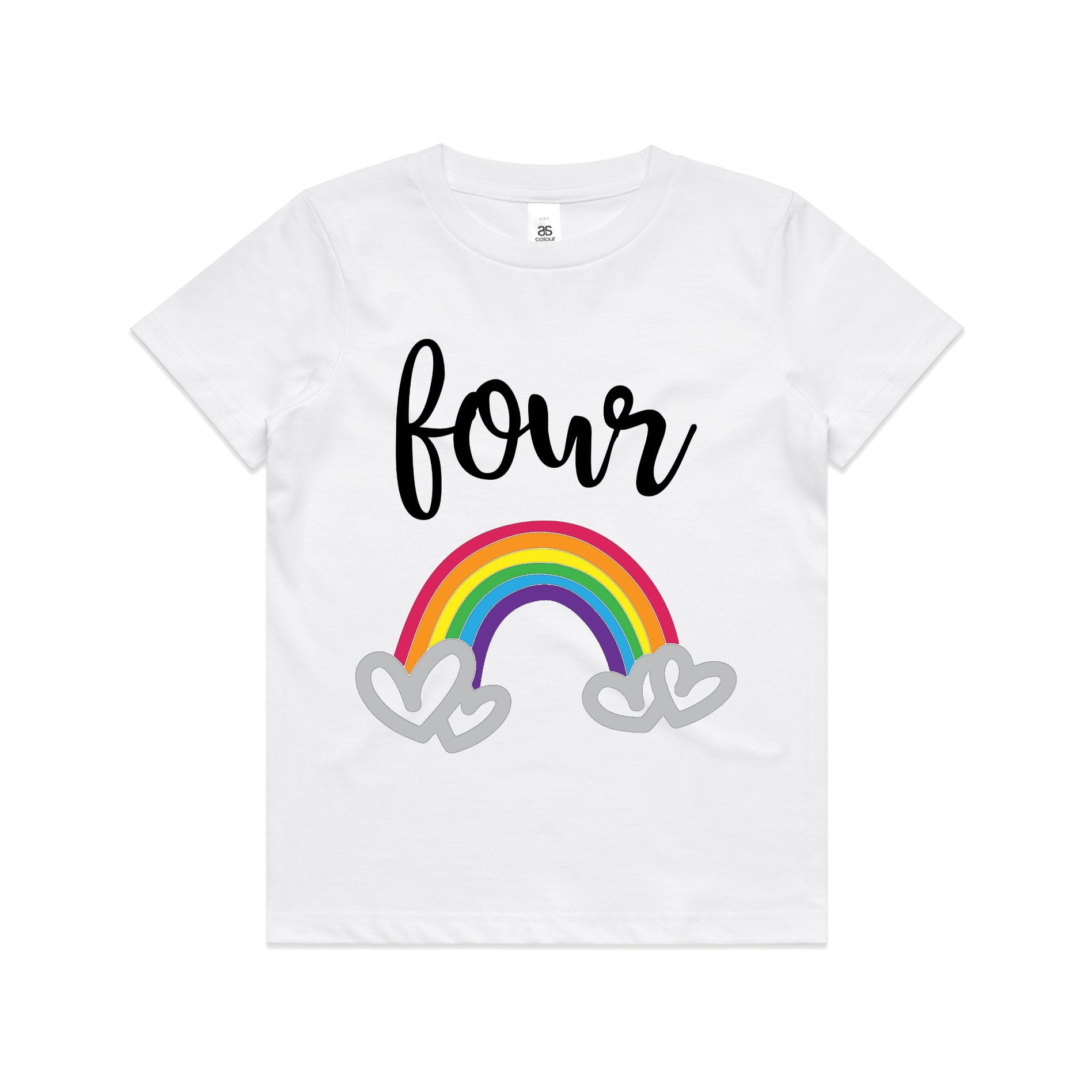 Kid's Rainbow (Insert Age) Birthday T-Shirt/ Romper