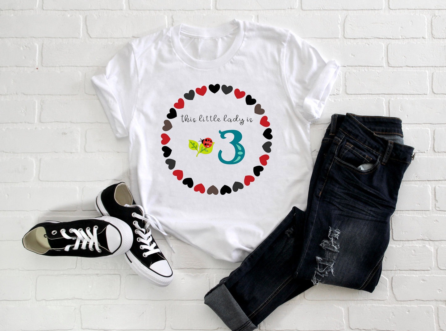Kid's "This Little Lady is (Insert Age)" Birthday T-Shirt