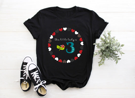 Kid's "This Little Lady is (Insert Age)" Birthday T-Shirt