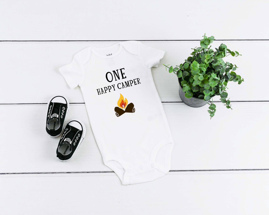 Kid's "One Happy Camper" 1stBirthday T-Shirt