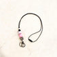 Silicone Bead Lanyard with Rose Gold or Gunmetal Keyring and Clip Teacher Gift
