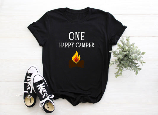 Kid's "One Happy Camper" 1stBirthday T-Shirt