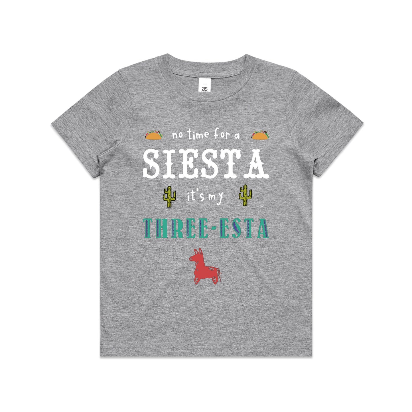 Kid's "No time for a Siesta it's my Three-Esta" 3rd Birthday T-Shirt