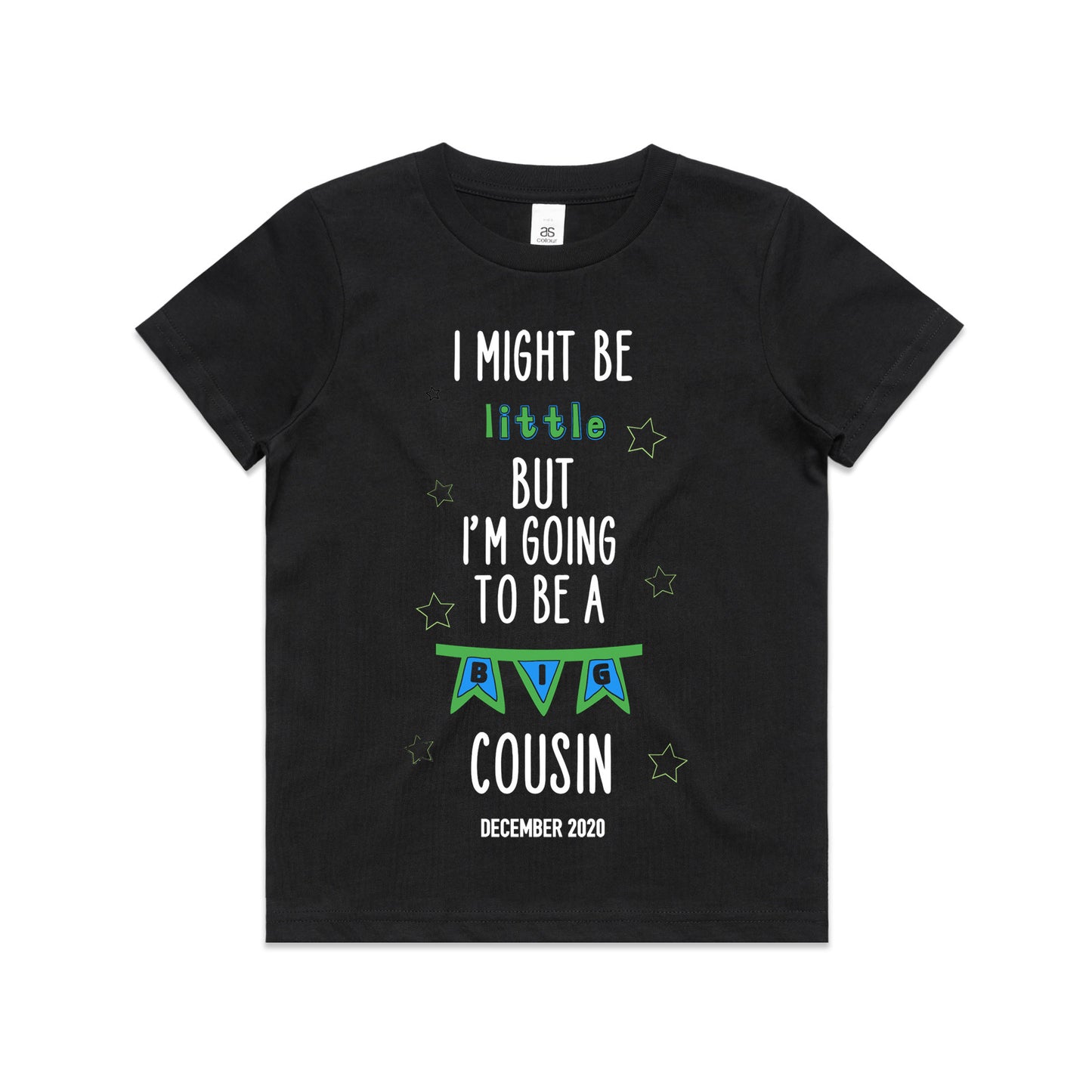 Kid's/ Baby T-Shirt/ Romper "I Might Be Little But I'm Going To Be a Big Cousin (Insert Year)"
