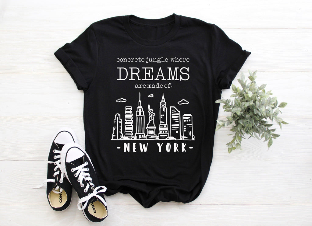 New York Concrete Jungle Where Dreams Are Made Of Adult/ Kid's/ Baby T-Shirt/ Romper