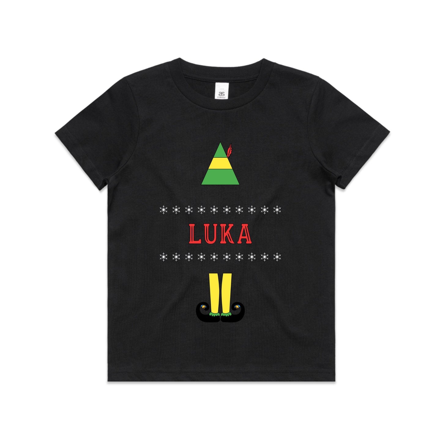 Elf inspired personalised Christmas T-shirt Baby/ Kids/ Adults Romper/ T-shirt