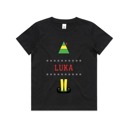 Elf inspired personalised Christmas T-shirt Baby/ Kids/ Adults Romper/ T-shirt