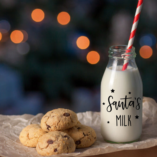 Santa’s Milk Glass Bottle Stars 200ml