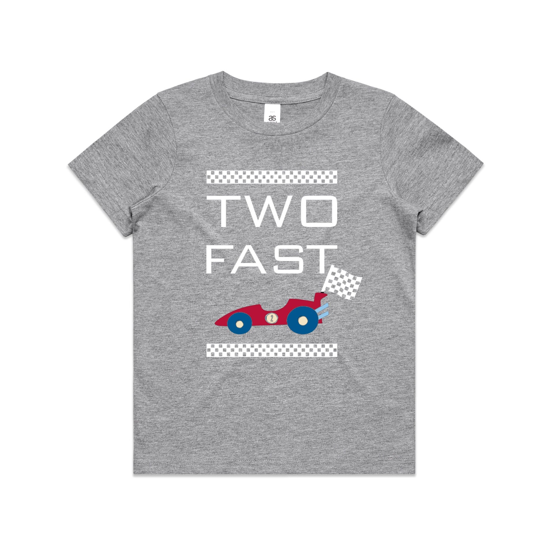 Kid's  "Two Fast" 2nd Birthday T-Shirt Race Car T-Shirt