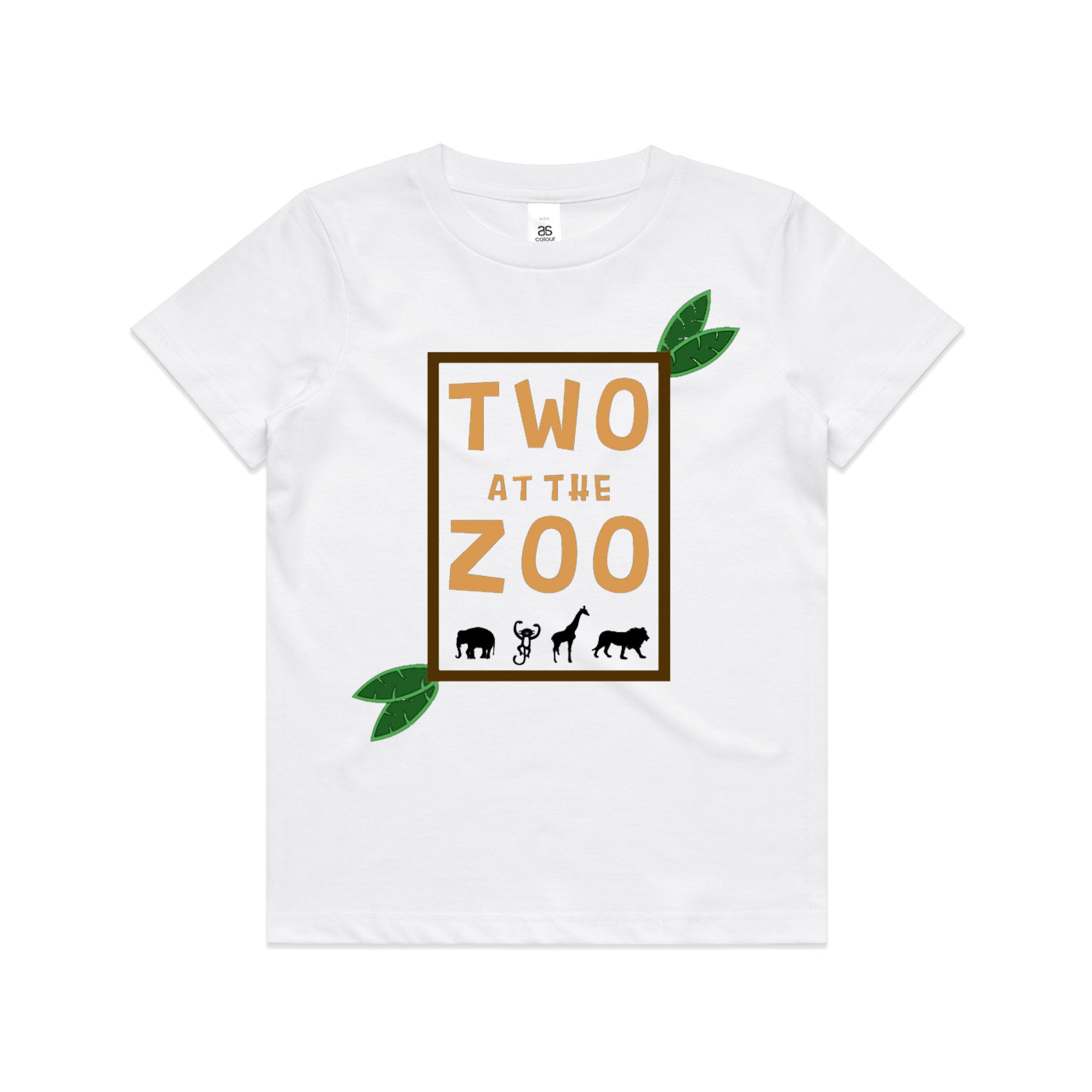 Kid's  "Two At The Zoo" 2nd Birthday T-Shirt