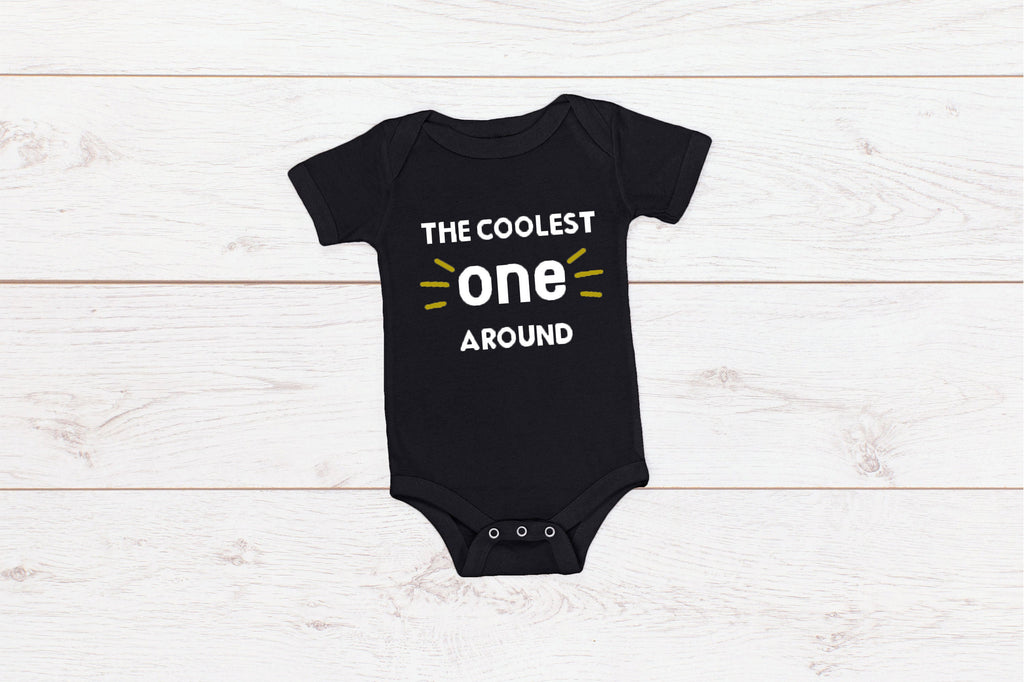 Baby First Birthday Romper/ T-Shirt "The Coolest One Around"