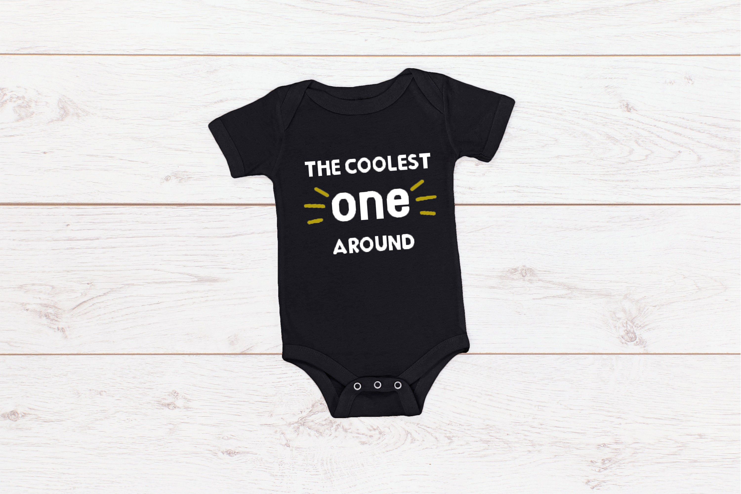 Baby First Birthday Romper/ T-Shirt "The Coolest One Around"