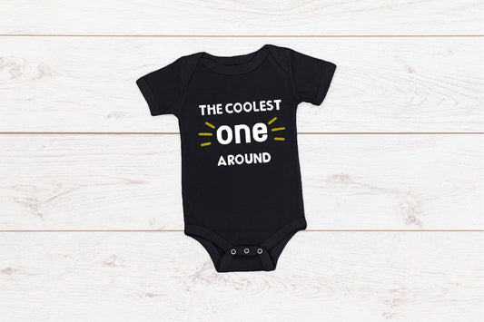Baby First Birthday Romper/ T-Shirt "The Coolest One Around"