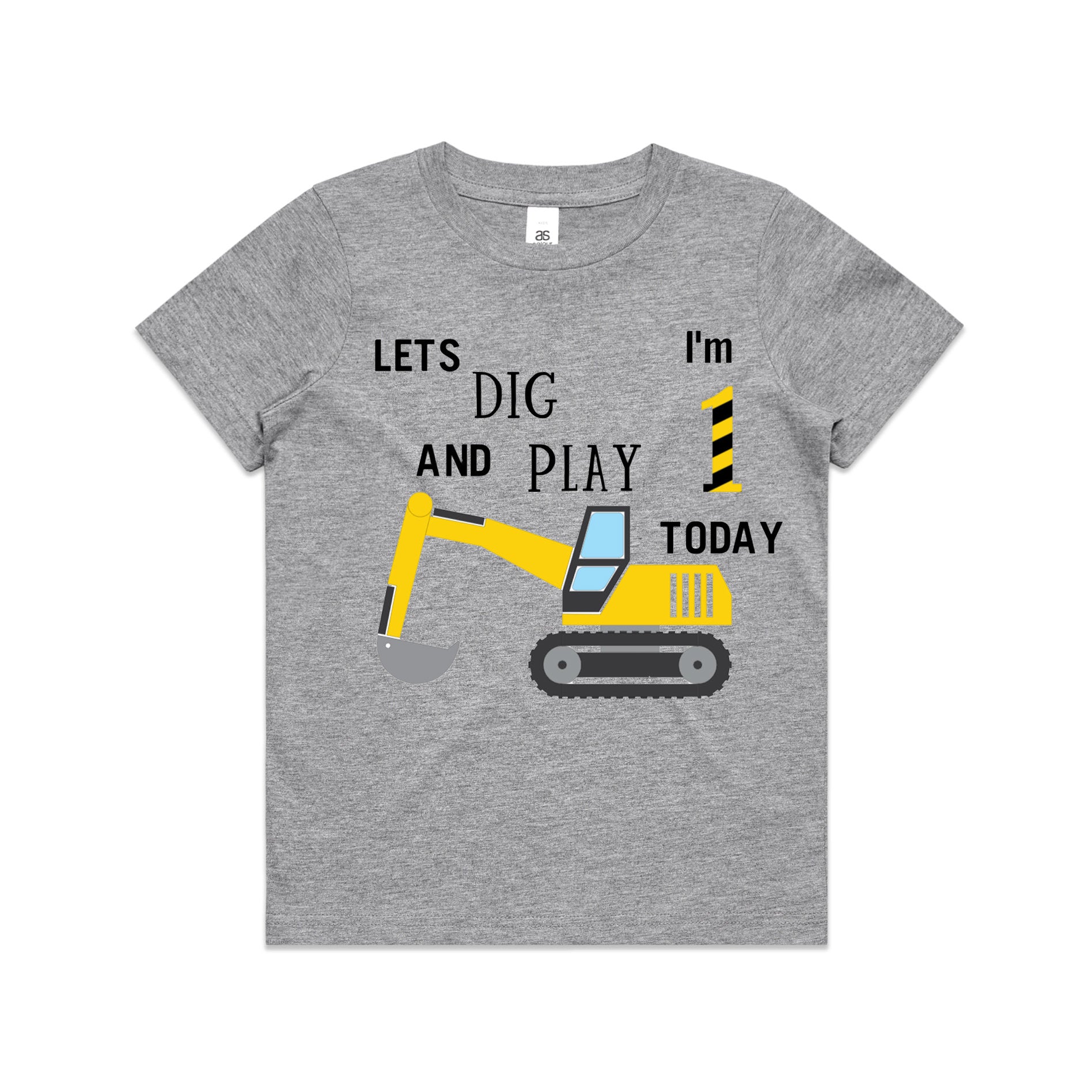 Baby Birthday Romper/ Kid's  T-Shirt "Let's Dig and Play I'm (insert age) Today"