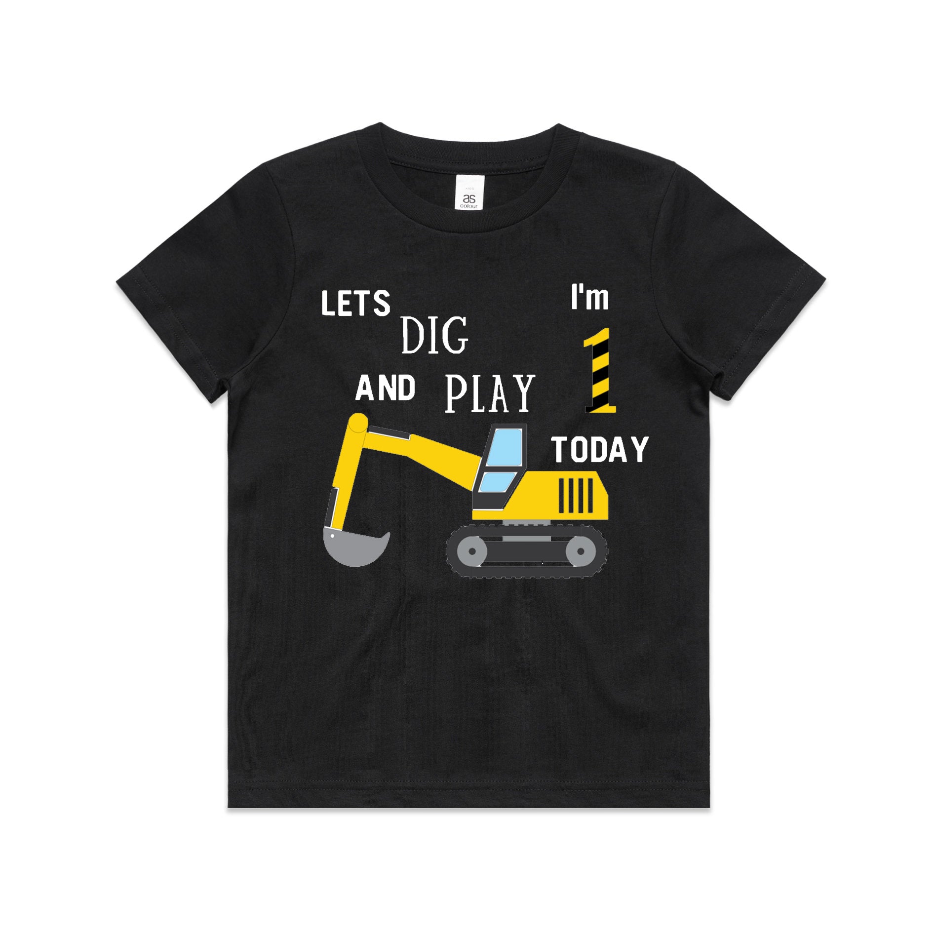 Baby Birthday Romper/ Kid's  T-Shirt "Let's Dig and Play I'm (insert age) Today"