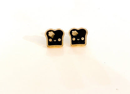 Aussie Toast Mirror Finish Acrylic Stud Earrings
