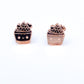 Cupcake Stud Rose Gold Mirror Finish Acrylic Stud Earrings
