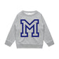 Children’s Monogram Personalised Varsity style lettering sweatshirt