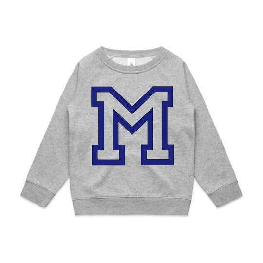Children’s Monogram Personalised Varsity style lettering sweatshirt