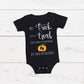 Halloween Baby Announcement "No Trick. Just a Treat. Our family is growing by two little feet"